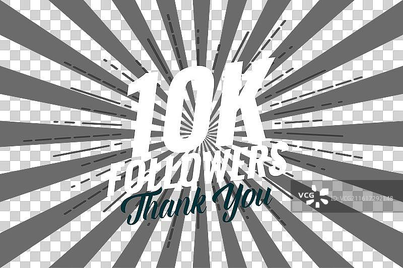 感谢10k粉丝的社交媒体粉丝群背景图片素材