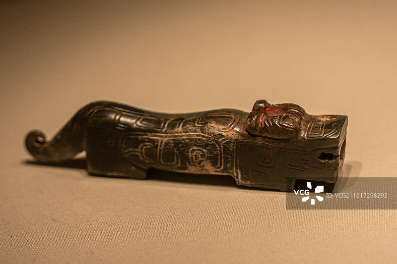 商王武丁时期 玉虎 1976年河南安阳殷墟妇好墓出土 中国国家博物馆图片素材