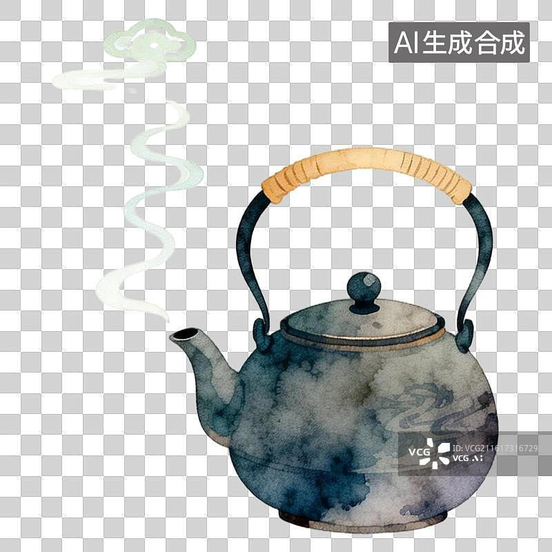 【AI数字艺术】水墨风格茶艺素材，中国茶文化元素，茶文化水墨风格插画图片素材