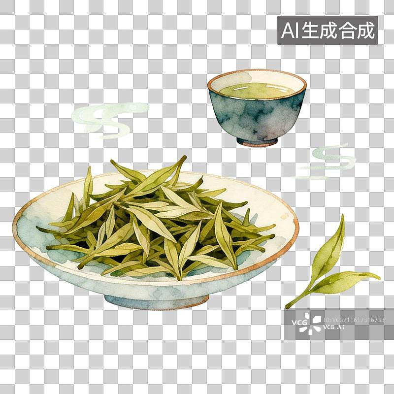【AI数字艺术】水墨风格茶艺素材，中国茶文化元素，茶文化水墨风格插画图片素材