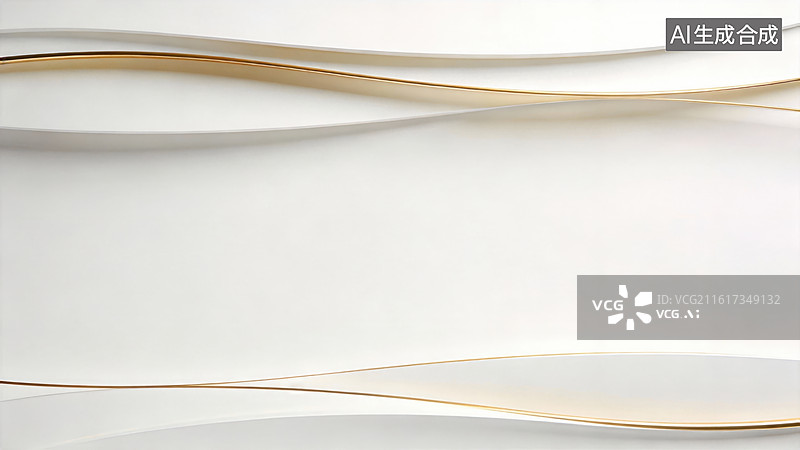 【AI数字艺术】金色波浪线条抽象背景图片素材