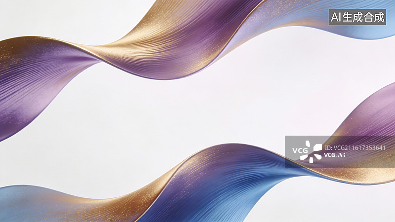 【AI数字艺术】流动的彩色波浪抽象图案图片素材