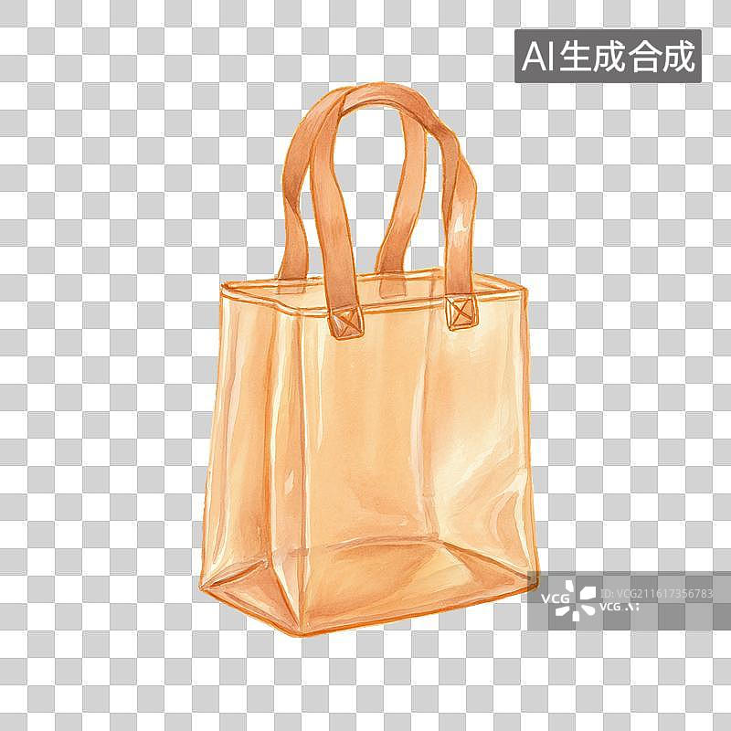 【AI数字艺术】手提袋水彩画图片素材