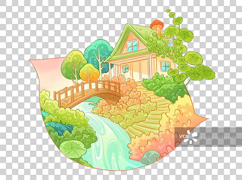 春山村落图片素材