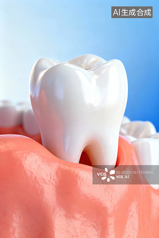【AI数字艺术】牙齿模型特写展示图片素材