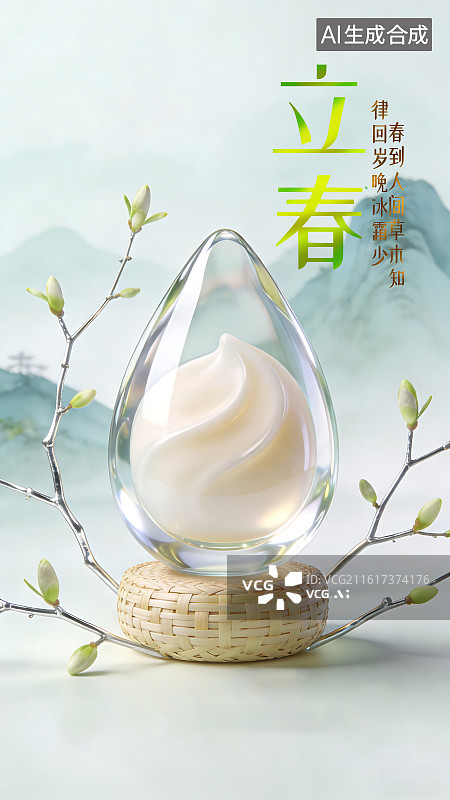 【AI数字艺术】立春海报图片素材