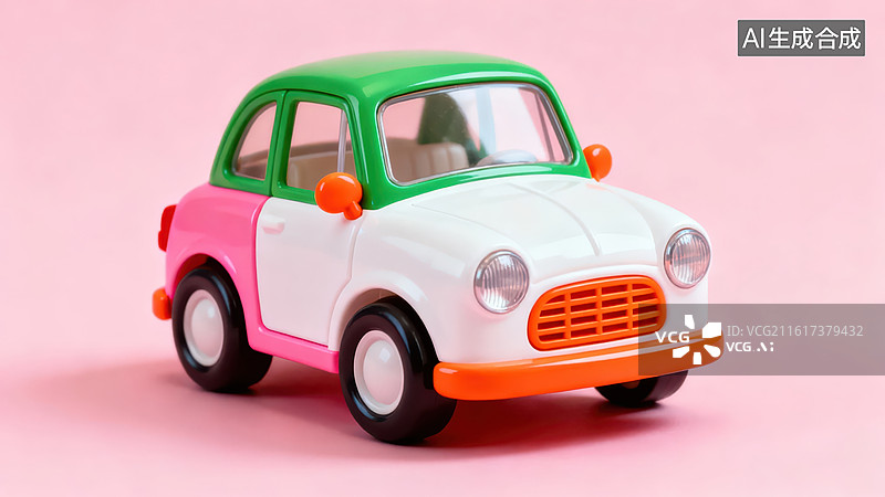 【AI数字艺术】彩色玩具车模型图片素材