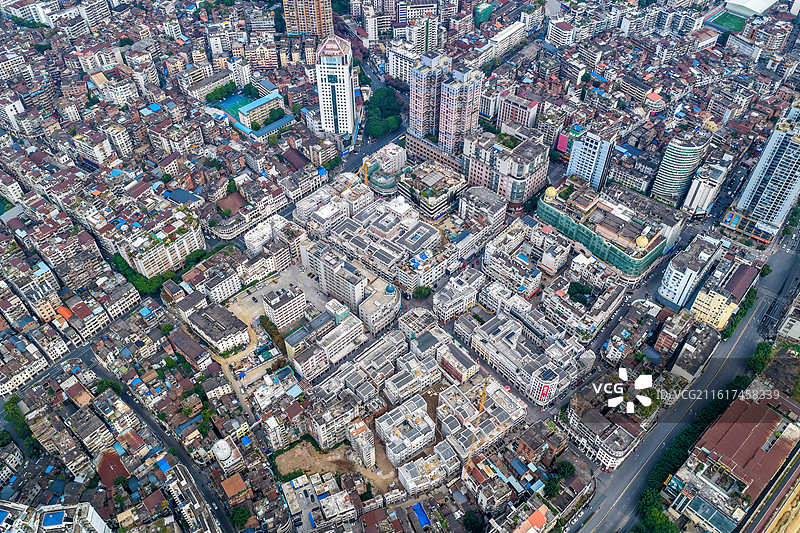 广西壮族自治区梧州市中国骑楼城航拍图片素材