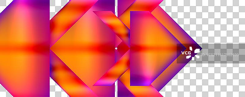 霓虹多彩几何图形图片素材