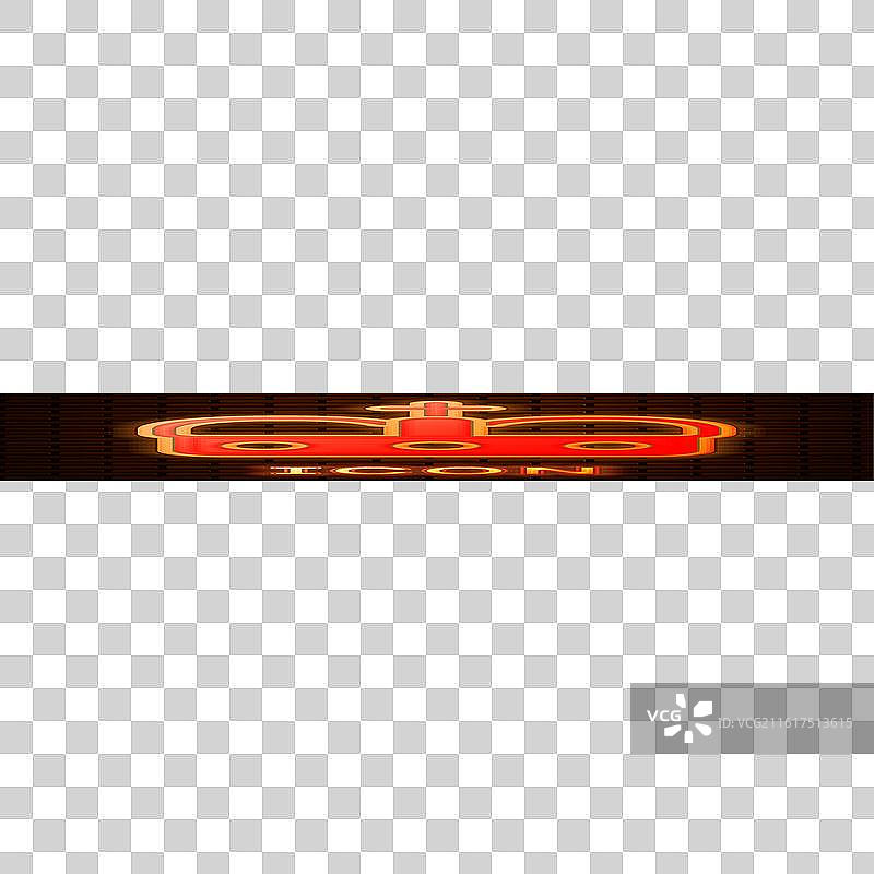 发光的西班牙王冠霓虹图标，孤立在图片素材