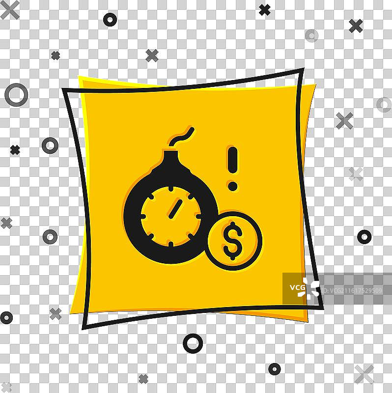 带有燃烧引信的黑色炸弹图片素材