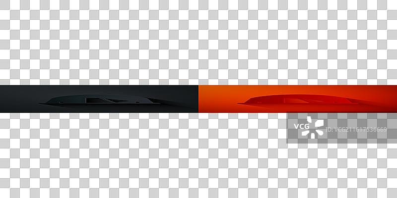 纸艺露营帐篷图标，孤立在黑色背景上图片素材