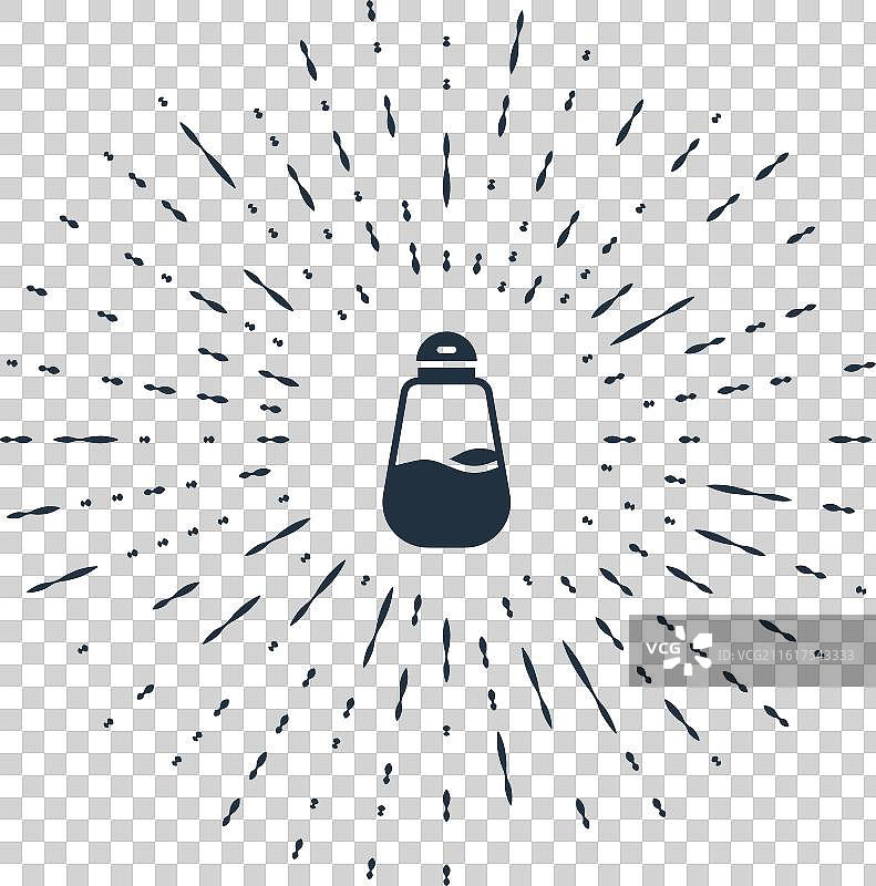 灰色盐图标，孤立在米色背景上图片素材