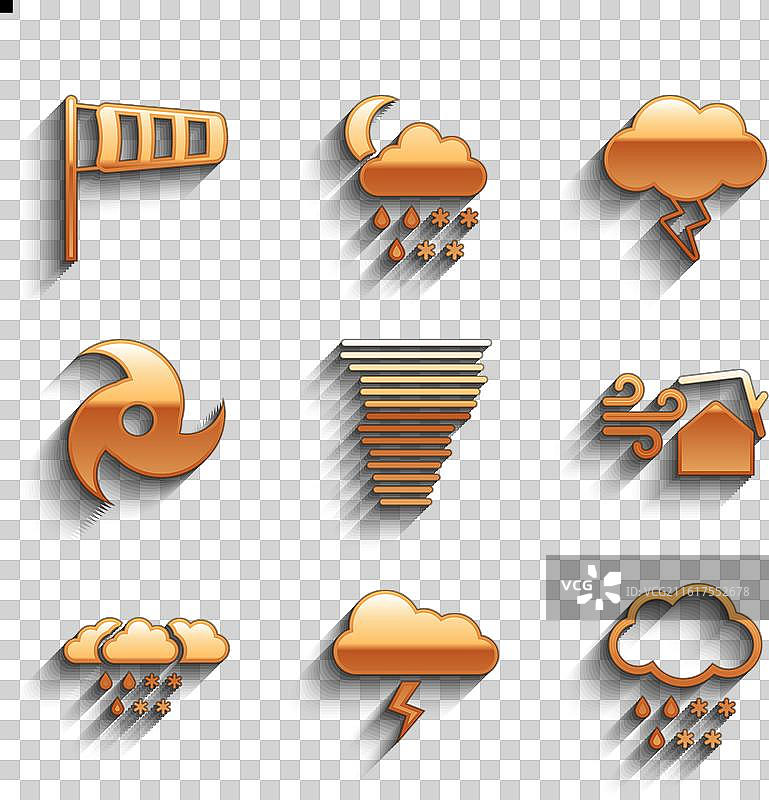 龙卷风风暴云，伴有雪和雨的漩涡图片素材