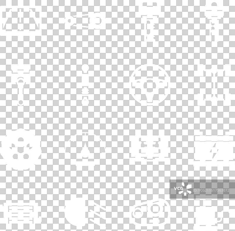 汽车充气泵电池底盘和车钥匙的组合图片素材