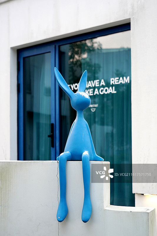 浙江省舟山市岱山县秀山岛蓝白小镇图片素材