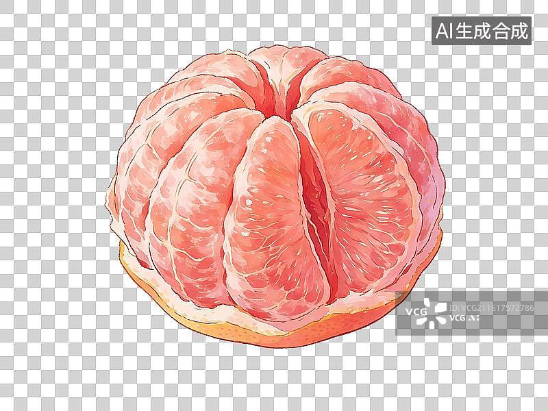 【AI数字艺术】剥了皮的西柚图片素材