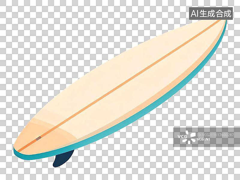 【AI数字艺术】浅色冲浪板侧面图图片素材