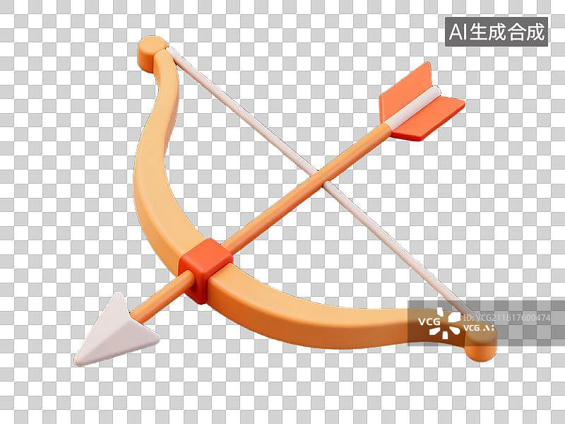 【AI数字艺术】橙色弓箭玩具模型图片素材