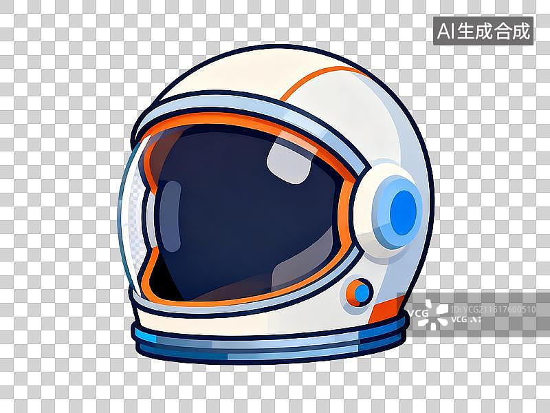 【AI数字艺术】宇航员头盔卡通插画图片素材