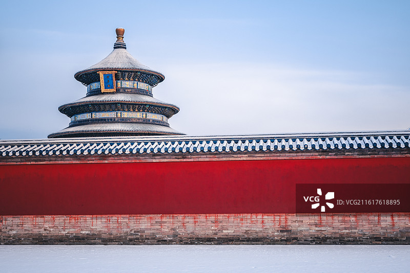 祈年殿雪景图片素材