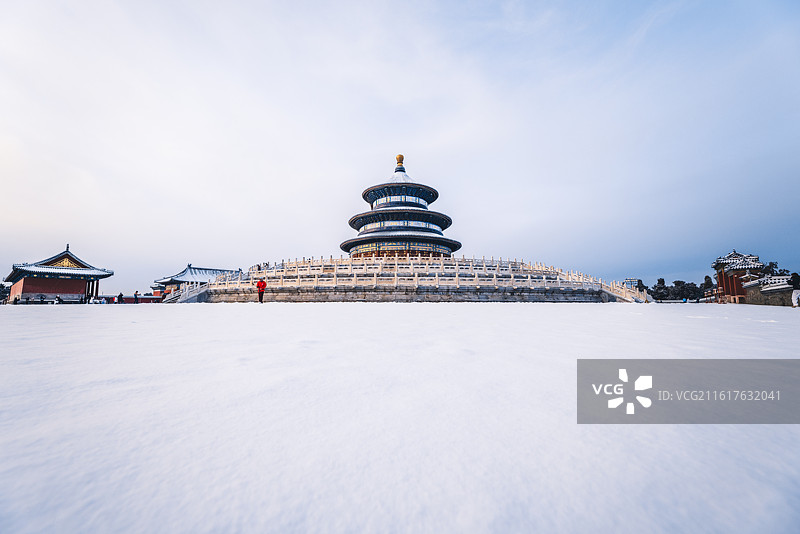 祈年殿雪景图片素材