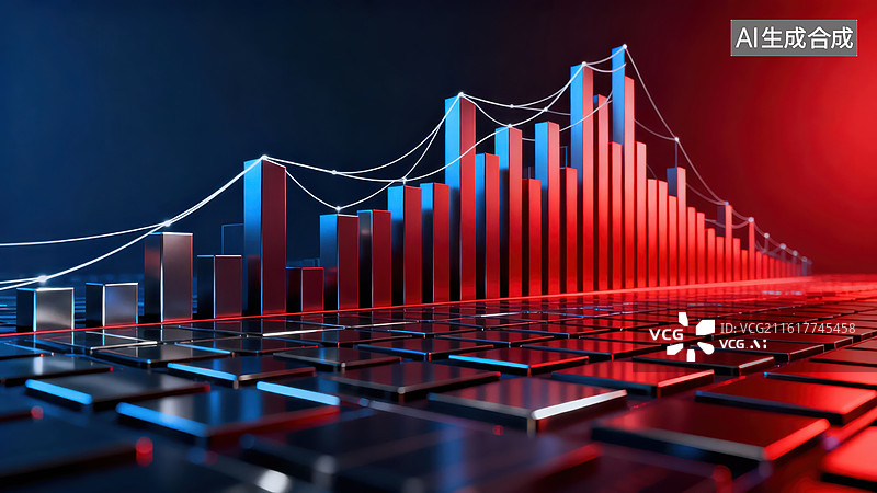 【AI数字艺术】数据图表趋势分析图图片素材