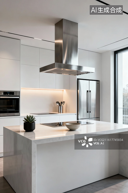 【AI数字艺术】现代简约厨房设计图片素材