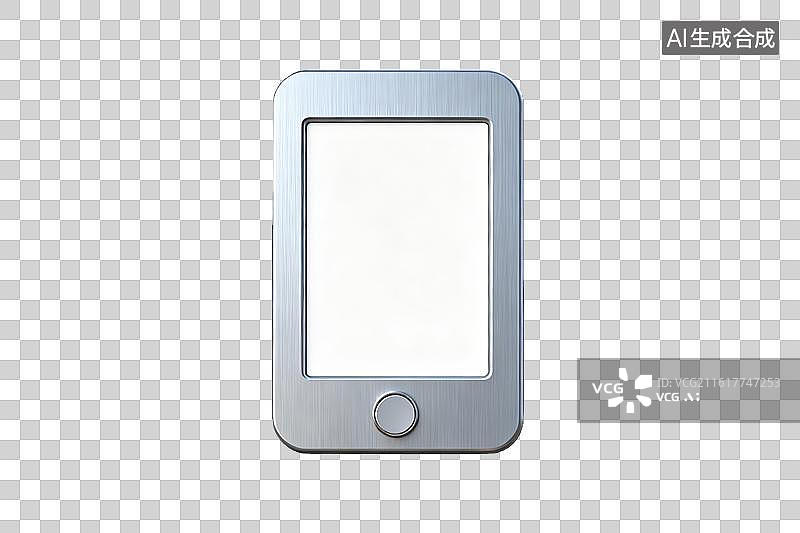 【AI数字艺术】银色边框白色屏幕电子设备图片素材