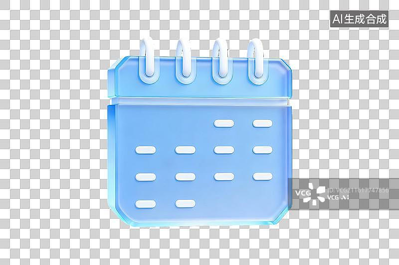 【AI数字艺术】蓝色日历图标设计图片素材