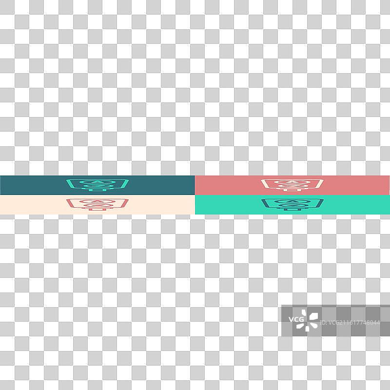 流行艺术风格的刻度尺图标，孤立在彩色背景上图片素材