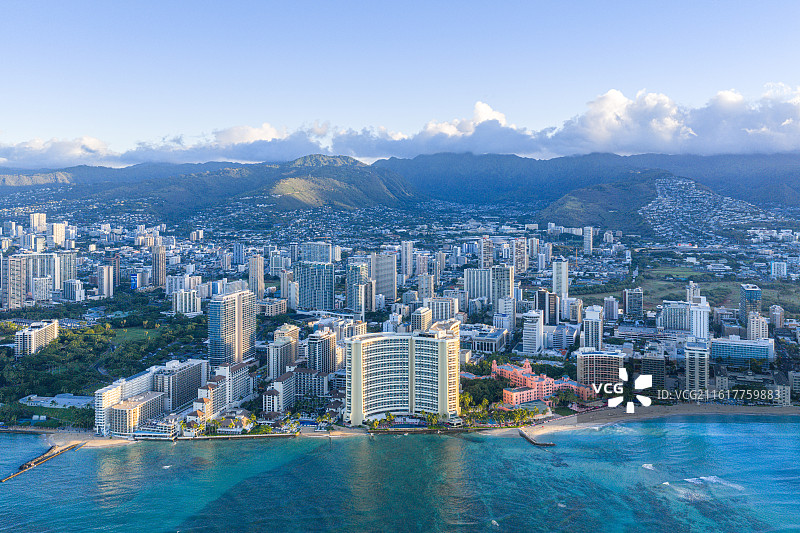 夏威夷美国航拍度假胜地图片素材