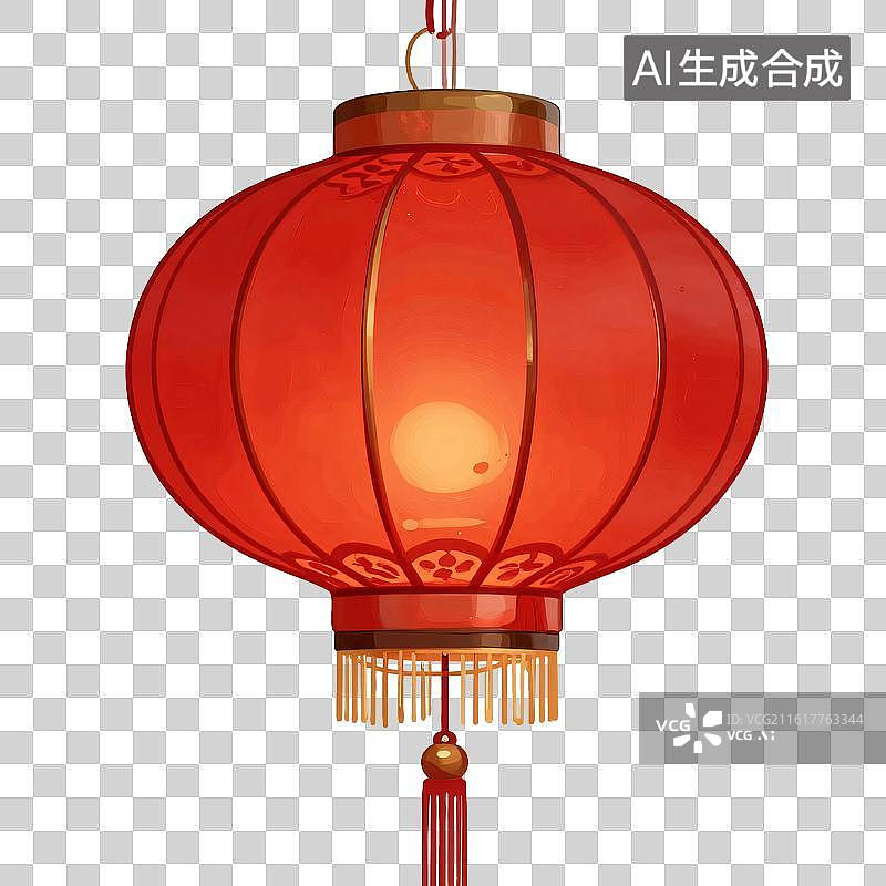 【AI数字艺术】中国红灯笼图片素材
