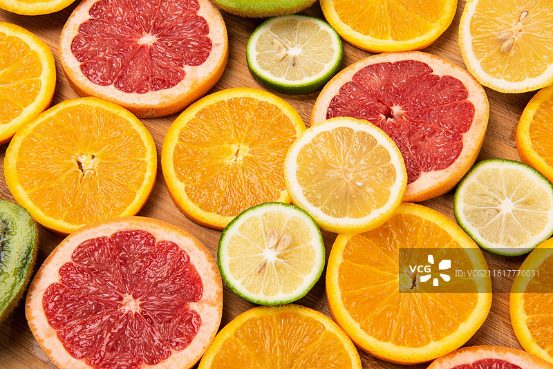 新鲜水果切片特写图片素材