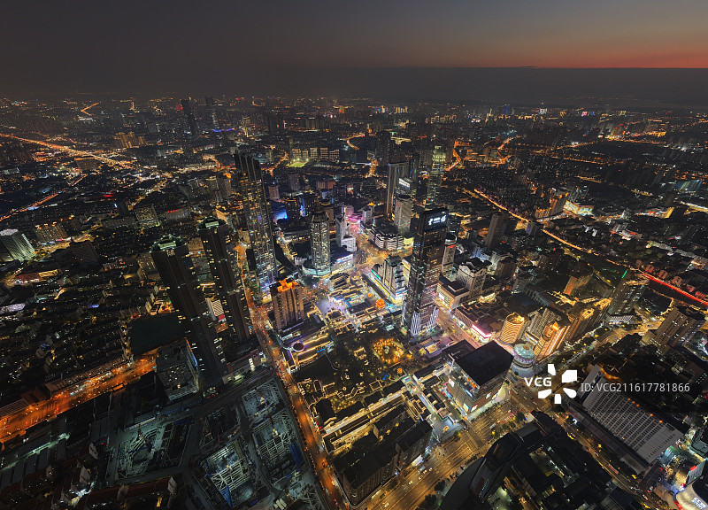 无锡城市夜景航拍图片素材