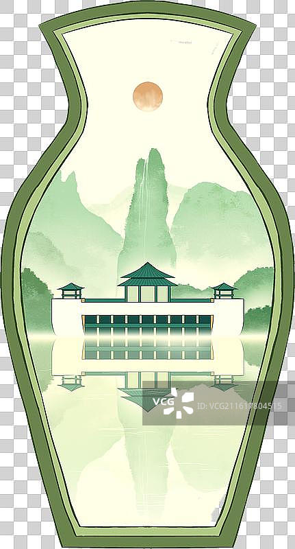 园林葫芦门山水框景-扬州大运河博物馆图片素材