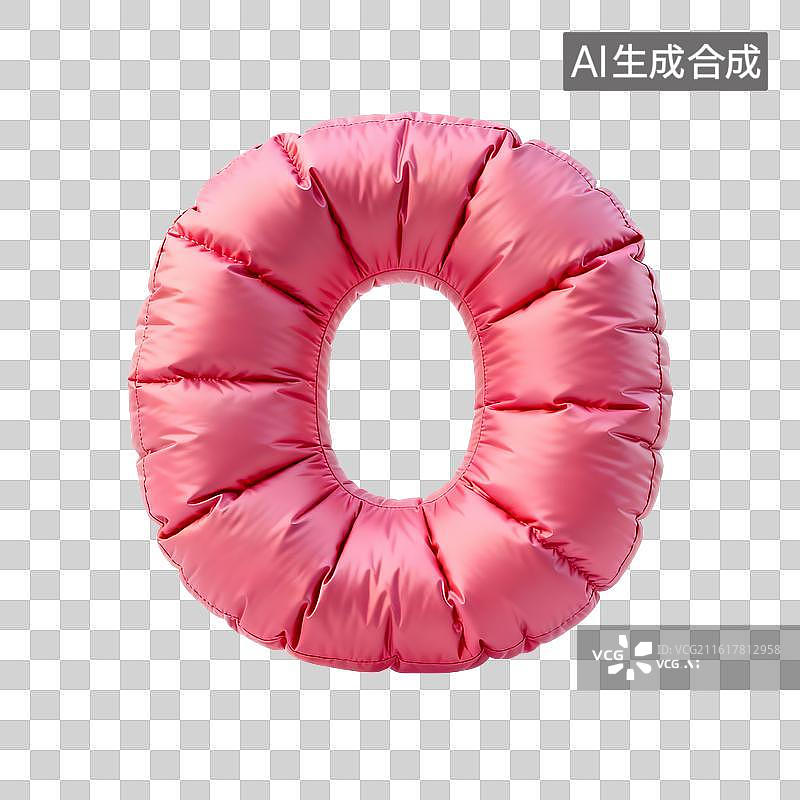 【AI数字艺术】充气羽绒缎面字母o图片素材