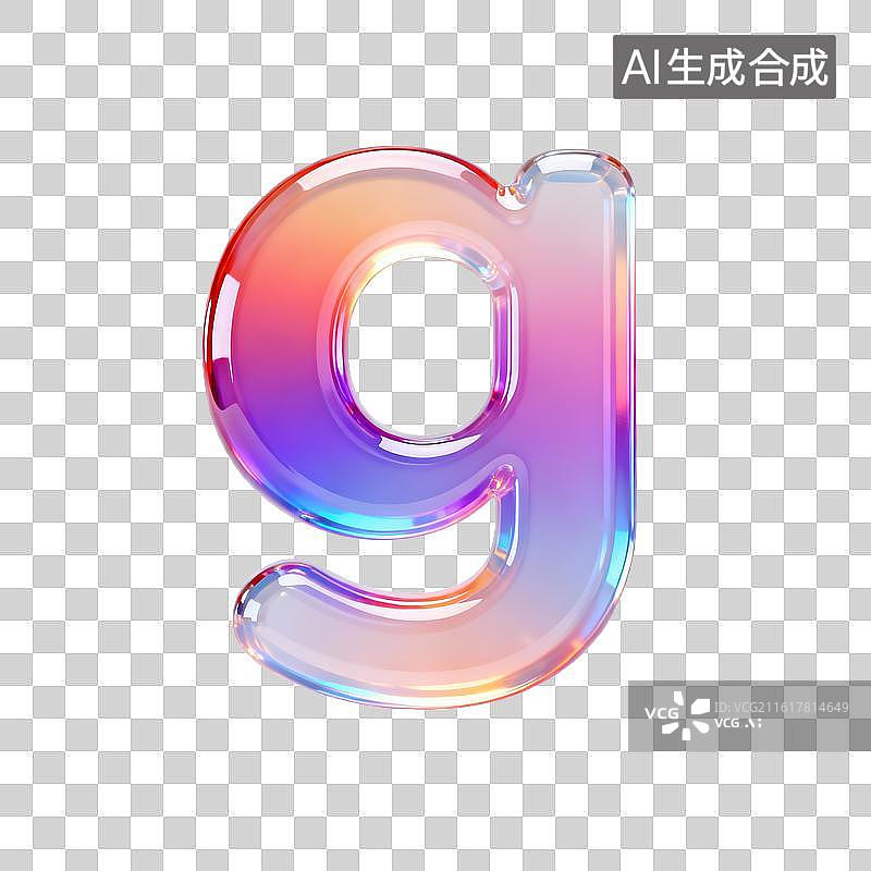 【AI数字艺术】3D渐变pvc质感字母g图片素材