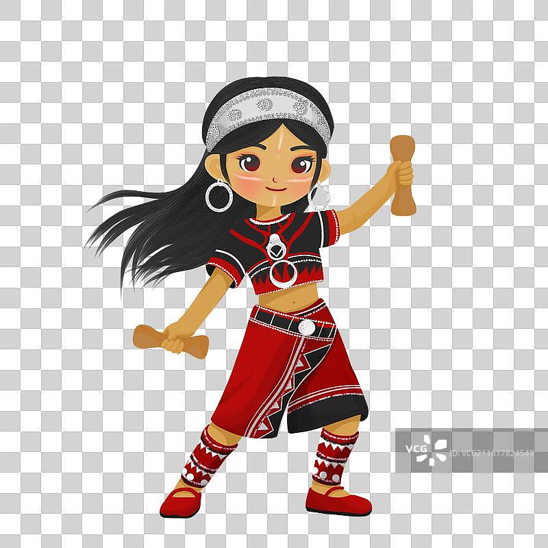 中国56个民族图鉴佤族图片素材