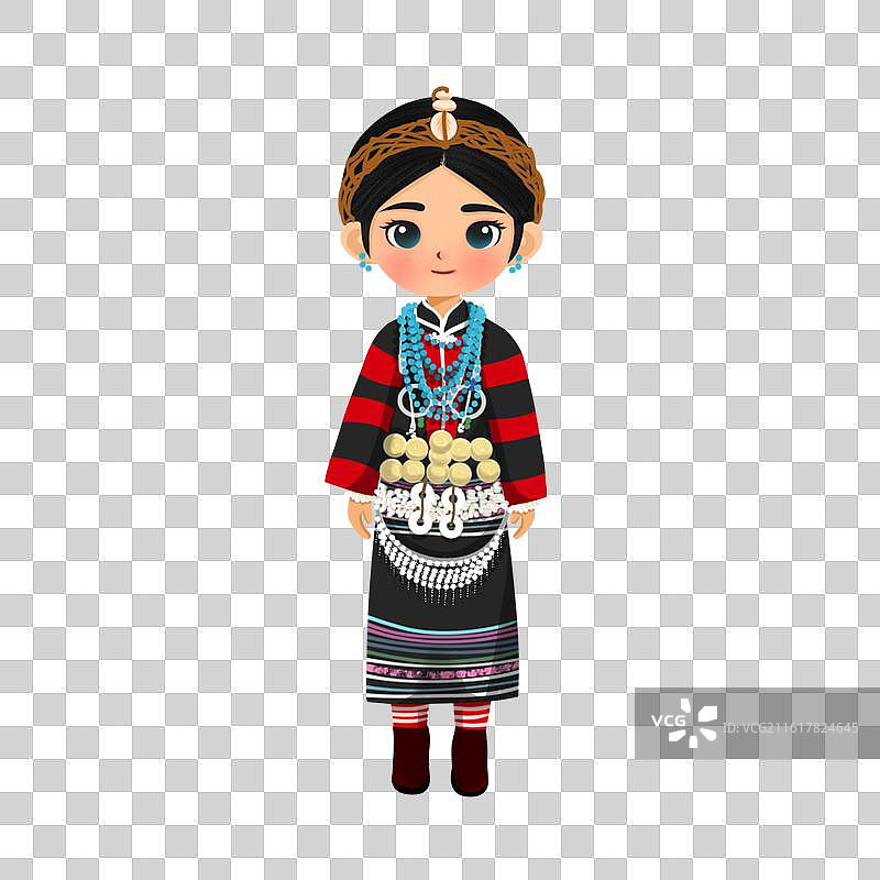 中国56个民族图鉴珞巴族图片素材