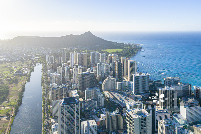 夏威夷美国航拍度假胜地图片素材