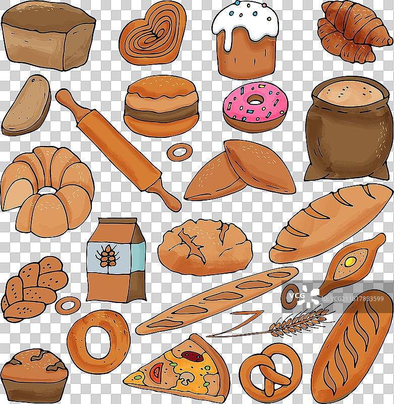 一整套面包图片素材