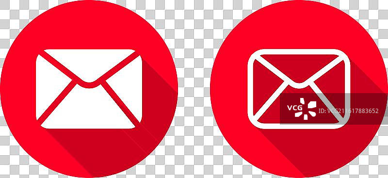 带长影子的电子邮件图标图片素材