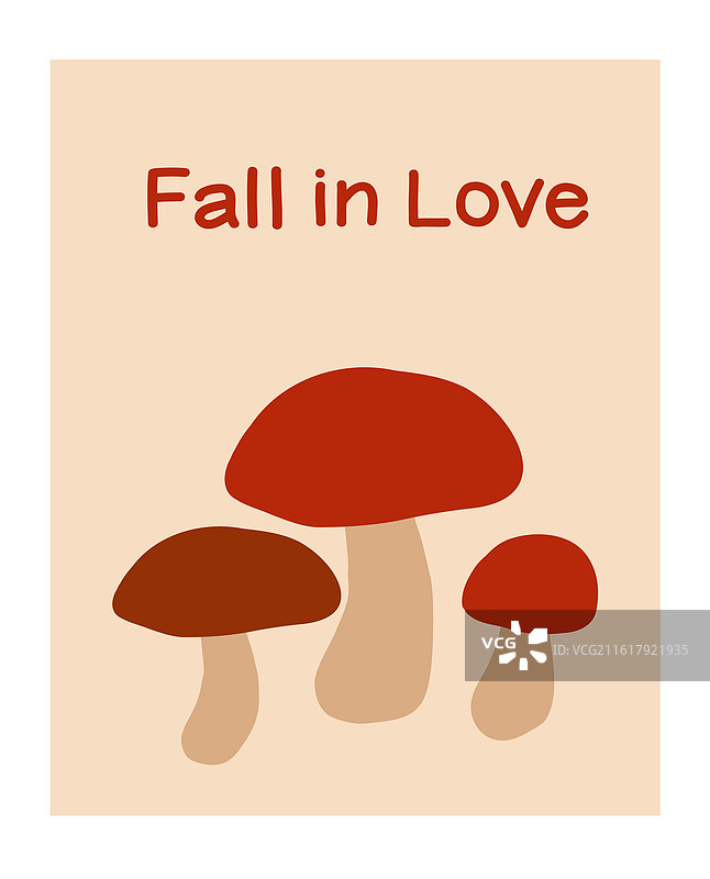 色彩鲜艳的蘑菇，玩味十足图片素材