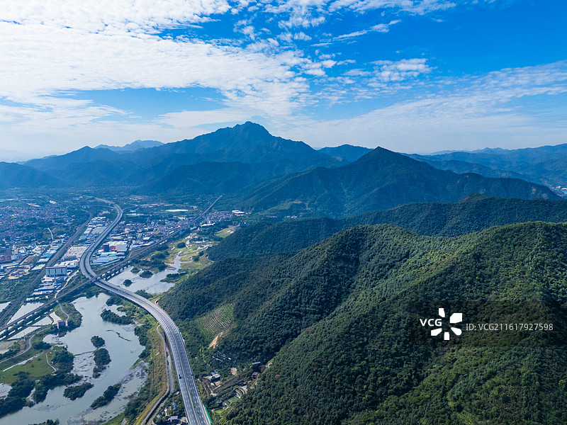 绿美肇庆鼎湖区航拍图片素材