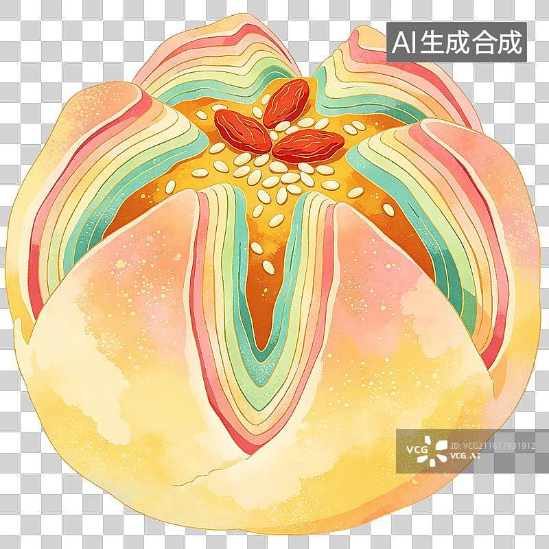 【AI数字艺术】酥饼插画图片素材