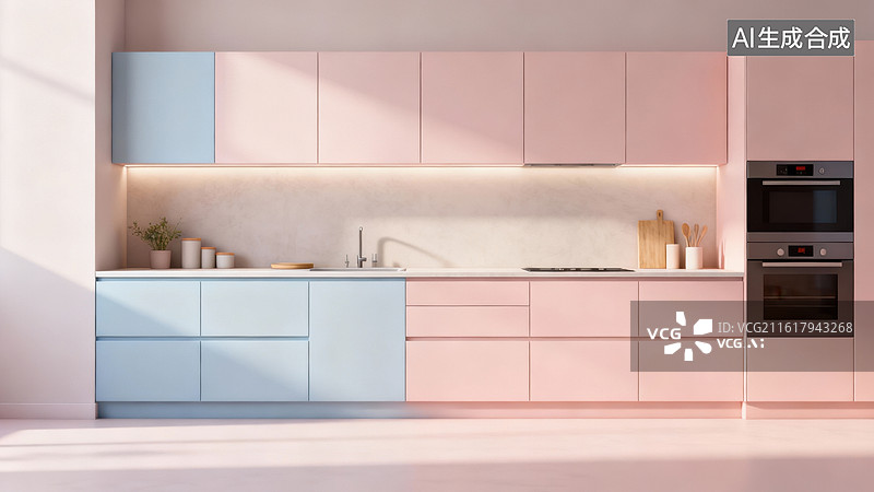 【AI数字艺术】现代简约厨房设计图片素材