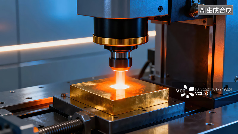 【AI数字艺术】激光加工金属材料图片素材