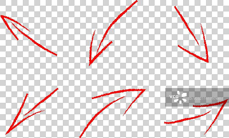 白色背景上的抽象红色箭头图片素材