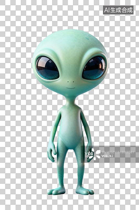 【AI数字艺术】卡通风格，怪异的外星人PNG格式的免扣元素图片素材
